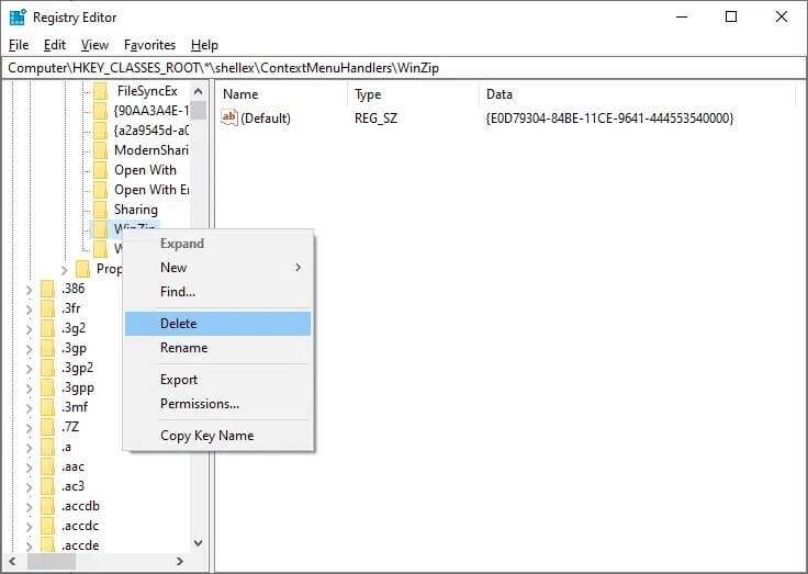 now-right-click-on-the-winzip-folder-and-select-t-736x523 هل برنامج WinZip آمن