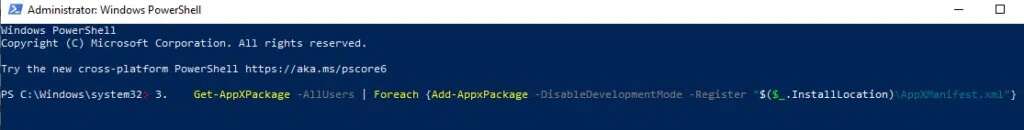 now-type-the-following-command-1024x130-1-1024x130 قائمة بحث ابدأ على Windows 10 لا تعمل إليك كيفية إصلاحها