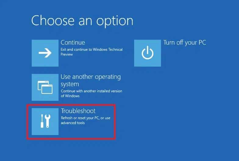on-the-advanced-boot-options-screen-click-on-trou-784x527 إصلاح شاشة الموت الصفراء على Windows 10