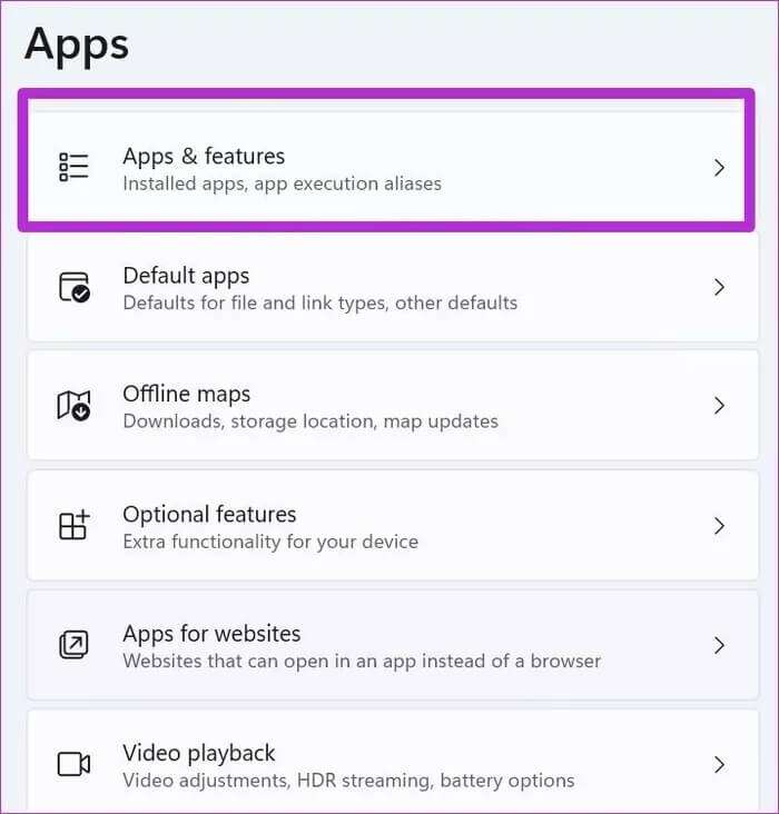 open-apps-and-features-menu_2021-11-19-064228_935adec67b324b146ff212ec4c69054f-700x732 أفضل 8 طرق لإصلاح تعطل Telegram على Windows 10 و Windows 11