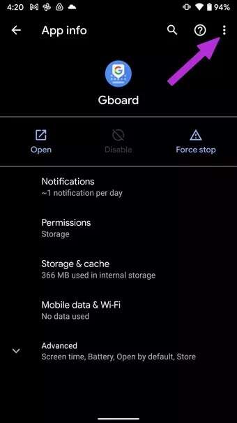open-more-menu_2021-11-16-110506_7c4a12eb7455b3a1ce1ef1cadcf29289-340x605 أفضل 7 طرق لإصلاح توقف لوحة مفاتيح Android (AOSP)