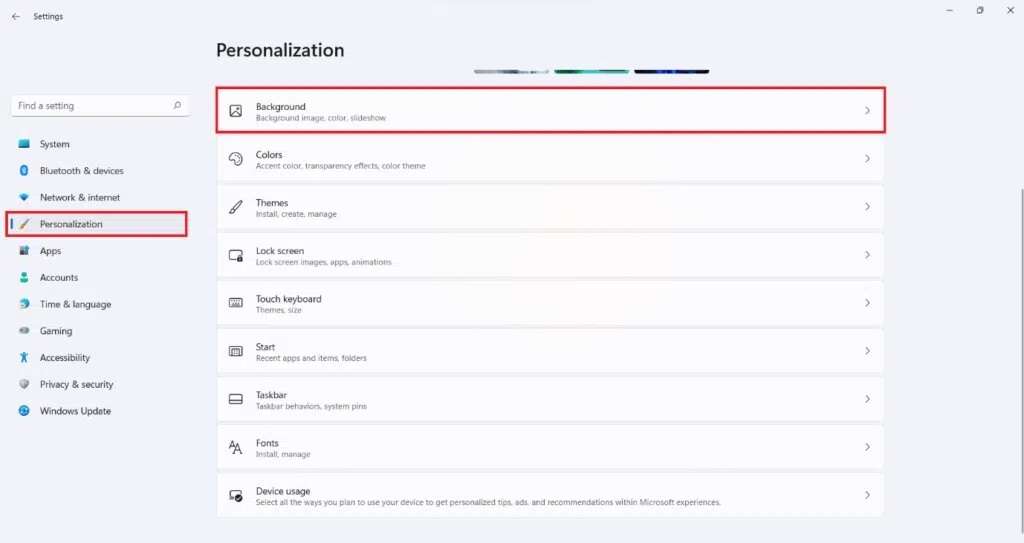 personalization-section-in-the-settings-window-1024x543-1-1024x543 كيفية تغيير خلفية الشاشة على Windows 11