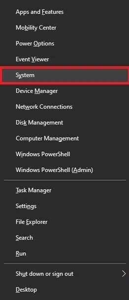 press-windows-x-keys-together-and-select-the-sys-262x607 قائمة بحث ابدأ على Windows 10 لا تعمل إليك كيفية إصلاحها