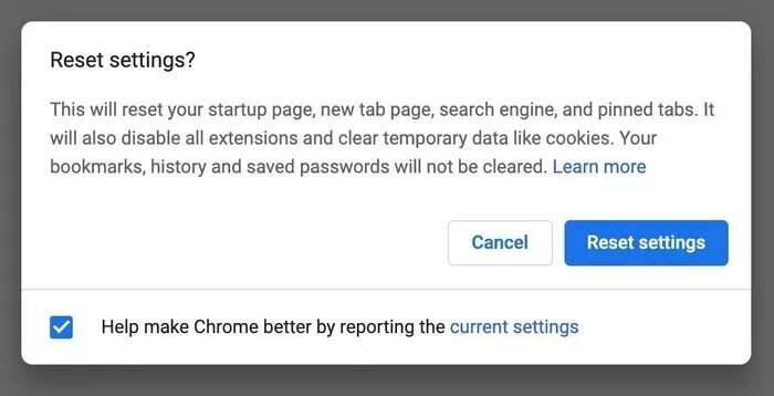 reset-chrome-settings_935adec67b324b146ff212ec4c69054f-700x358 أفضل 7 طرق لإصلاح عدم حفظ Google Chrome لكلمات المرور