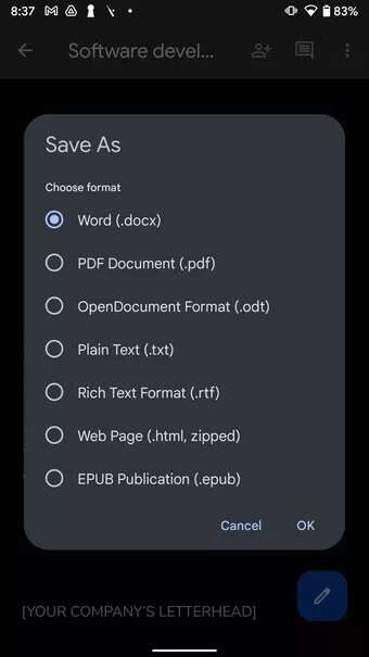 save-document-as-pdf_7c4a12eb7455b3a1ce1ef1cadcf29289-340x605 كيفية تحويل ملف مستندات Google إلى PDF على سطح المكتب والهاتف