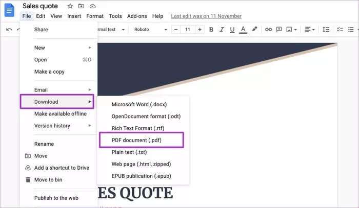 save-google-docs-as-pdf_935adec67b324b146ff212ec4c69054f-700x407 كيفية تحويل ملف مستندات Google إلى PDF على سطح المكتب والهاتف