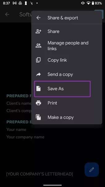 save-google-docs-document_7c4a12eb7455b3a1ce1ef1cadcf29289-340x605 كيفية تحويل ملف مستندات Google إلى PDF على سطح المكتب والهاتف