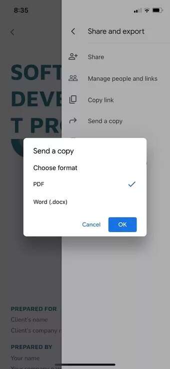 save-google-docs-file-as-pdf-on-iPhone_7c4a12eb7455b3a1ce1ef1cadcf29289-340x736 كيفية تحويل ملف مستندات Google إلى PDF على سطح المكتب والهاتف