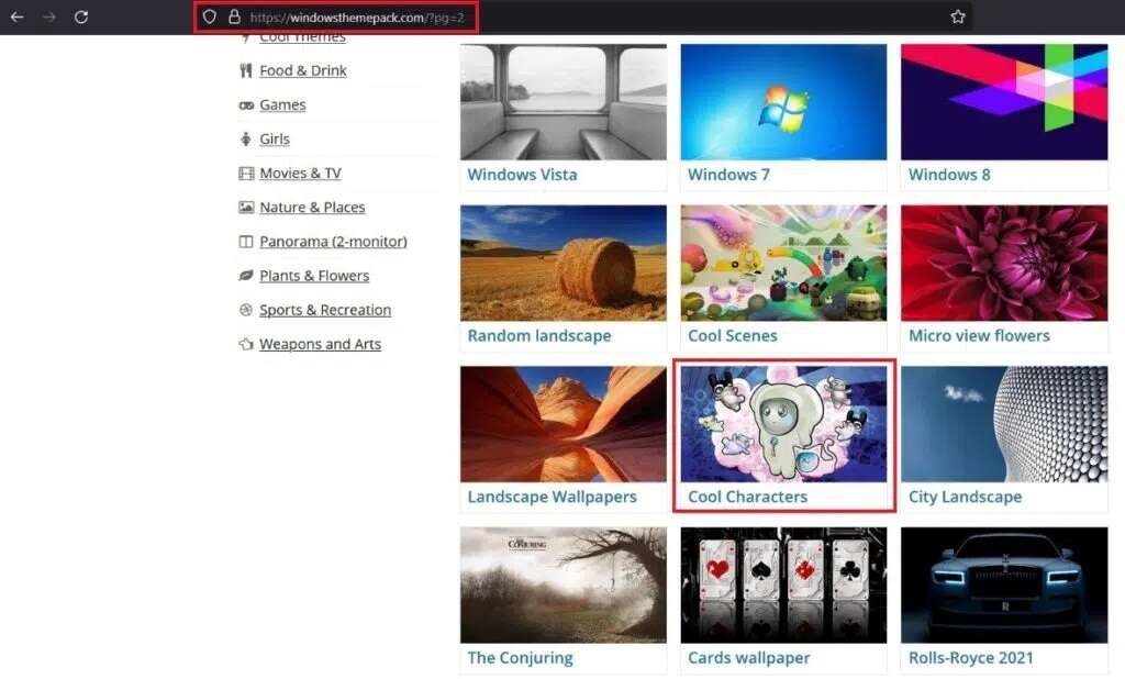 search-for-your-desired-theme-and-click-on-it-1024x618-1-1024x618 كيفية تنزيل السمات لنظام التشغيل Windows 10