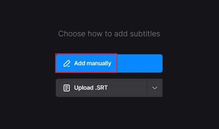 select-add-manually-option-in-clideo-online-tool-718x423 كيفية إضافة الترجمة إلى الفيلم بشكل دائم