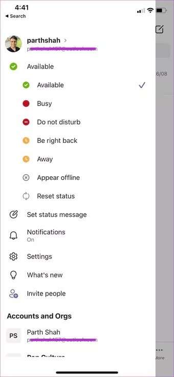 select-status-on-phone_7c4a12eb7455b3a1ce1ef1cadcf29289-340x736 كيفية تغيير الحالة في Microsoft Teams