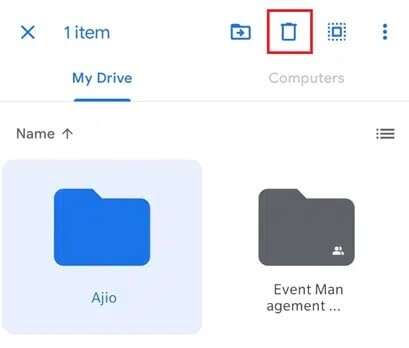 select-the-files-and-tap-on-the-trash-icon-409x348 كيفية إزالة الملفات المكررة في Google Drive