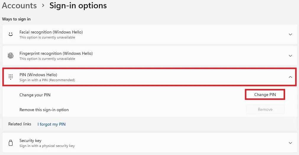 sign-in-option-in-account-tab-in-settings-app-1011x523 كيفية تغيير رقم التعريف الشخصي PIN في Windows 11