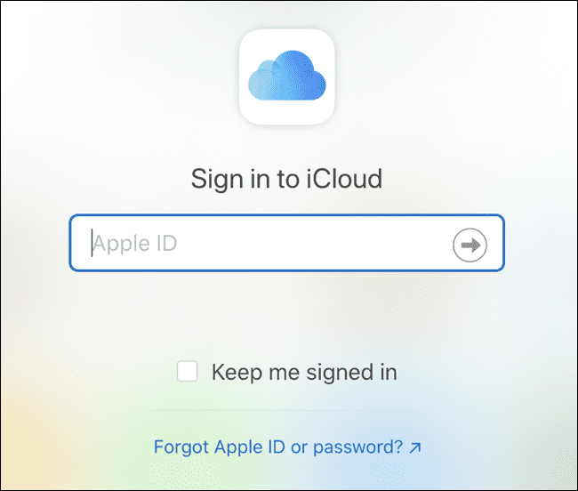 sign_in_icloud كيفية استخدام Apple Notes على نظام Windows أو Android