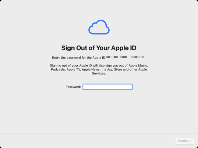 sign_out_apple_id كيفية ضبط إعدادات المصنع macOS بالطريقة السهلة