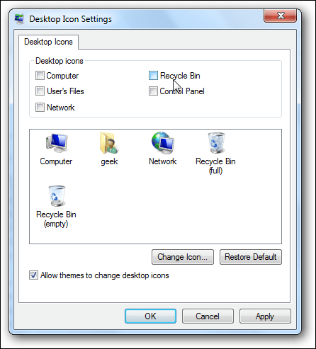 sshot-2009-12-13-20-35-53 كيفية إخفاء أو حذف رمز سلة المحذوفات في Windows 11 أو 10 أو 7
