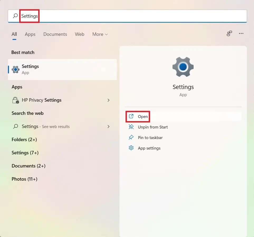 start-menu-search-results-for-settings-963x900 كيفية تغيير خلفية الشاشة على Windows 11