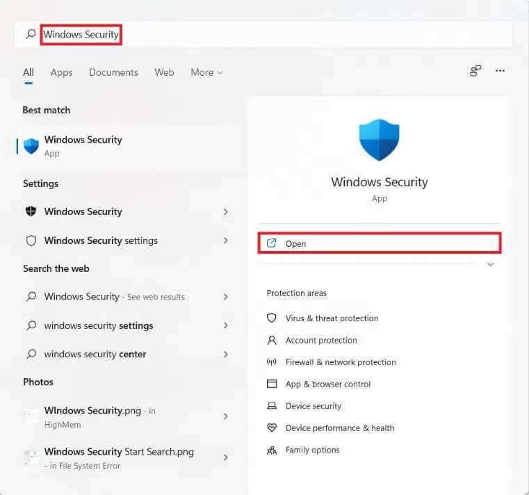 start-menu-search-results-for-windows-security-761x712 كيفية إصلاح مواجهة خطأ في التحديث على Windows 11