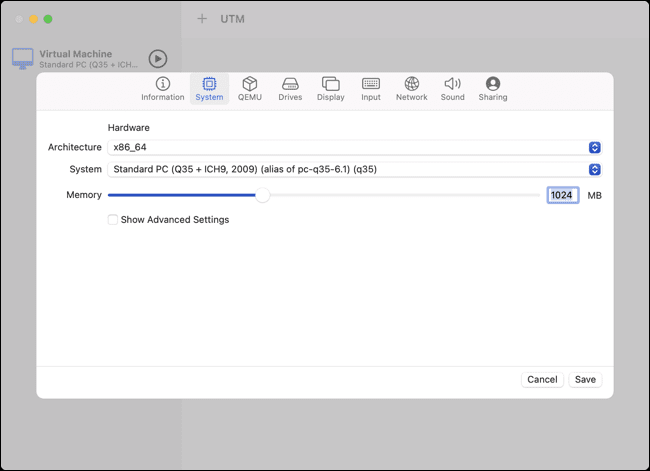 step2_architecture_ram كيفية تثبيت Linux على M1 Mac باستخدام Apple Silicon
