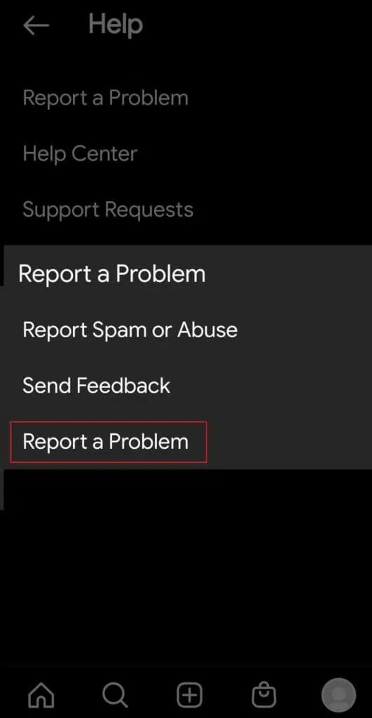 tap-on-report-a-problem-in-the-prompt-instagram-help-settings-531x1024-1 إصلاح محاولة تسجيل الدخول المشبوهة في Instagram