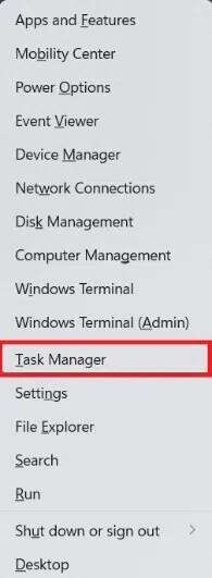 task-manager-option-in-quick-link-menu-195x531 كيفية تعطيل برامج بدء التشغيل في Windows 11