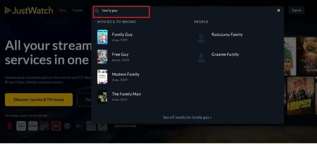 أين تشاهد Family Guy - %categories