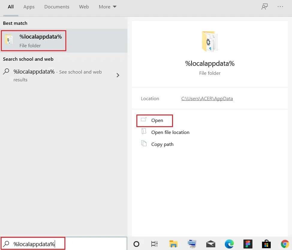 type-localfiledata-and-click-open-in-windows-search-bar-974x836 هل برنامج WinZip آمن
