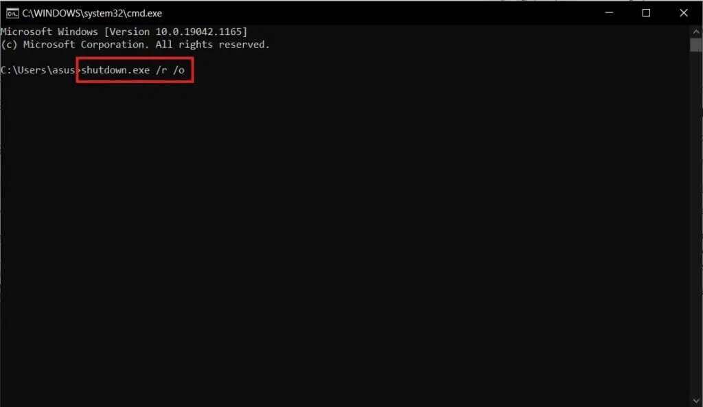 type-the-command-and-hit-enter-1024x593-1-1024x593 كيفية تمهيد Windows 10 في وضع الاسترداد