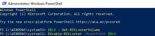 type-the-following-commands-and-press-enter-541x127 كيفية تعطيل BitLocker في Windows 10