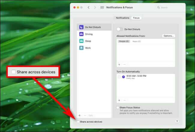 uncheck_share_across_devices-650x441 كيفية تعطيل مشاركة التركيز عبر iPhone و Mac