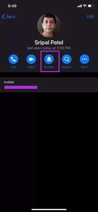 unmute-conversation_7c4a12eb7455b3a1ce1ef1cadcf29289-340x736 أفضل 9 طرق لإصلاح عدم عرض Telegram الإشعارات على iPhone