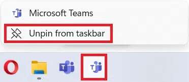 unpinning-teams-icon-from-the-taskbar-372x162 كيفية منع Microsoft Teams من الفتح تلقائيًا على Windows 11