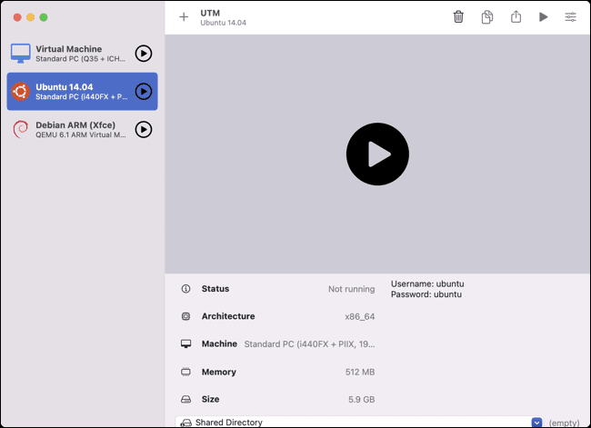 utm_downloaded_gallery_VMs كيفية تثبيت Linux على M1 Mac باستخدام Apple Silicon