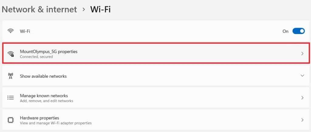 wifi-network-properties-1024x434-1-1024x434 كيفية تغيير خادم DNS على Windows 11