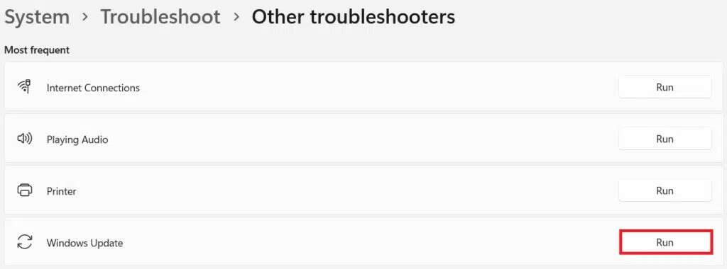 windows-update-troubleshooter-1024x380-1-1024x380 كيفية إصلاح مواجهة خطأ في التحديث على Windows 11