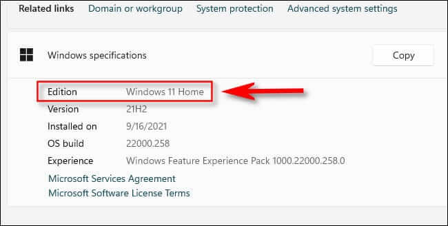 windows_edition_listed-650x328 كيف تتحقق مما إذا كنت تقوم بتشغيل Windows 11 Home أو Pro Edition