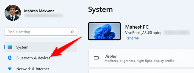 1-bluetooth-devices-settings كيفية إخفاء المؤشر أثناء الكتابة في Windows 10 أو Windows 11