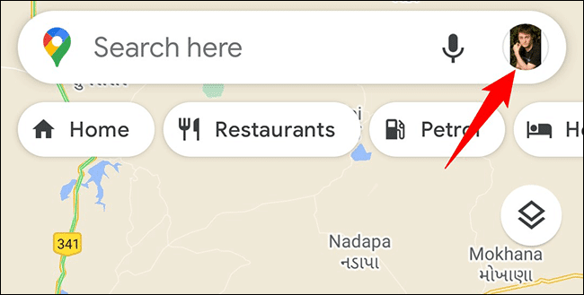 1-maps-profile كيفية تمكين الوضع المظلم في خرائط Google على Android