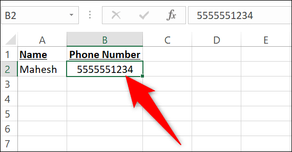 1-select-phone-number كيفية تنسيق أرقام الهواتف في Microsoft Excel