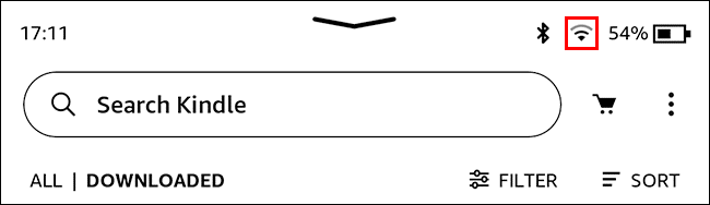1-wifi-symbol كيف تجبر Kindle على البحث عن كتب جديدة
