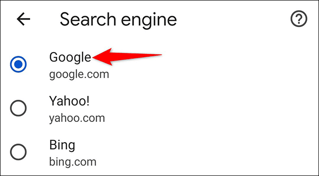 10-chrome-mobile-default-search-engine كيفية إزالة محرك بحث Yahoo! من Google Chrome