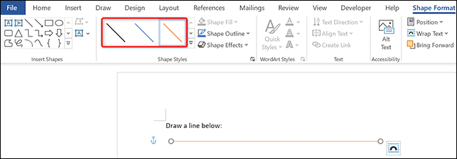 13-customize-line-word كيفية إدراج سطر في Microsoft Word