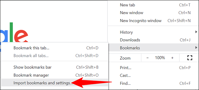 2-chrome-desktop-bookmark-settings-1 كيفية استيراد الإشارات المرجعية إلى Google Chrome