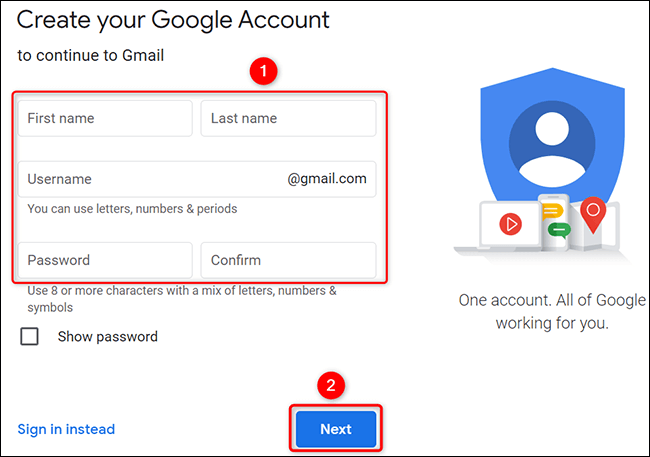 2-enter-gmail-account-details كيفية إنشاء حساب Gmail