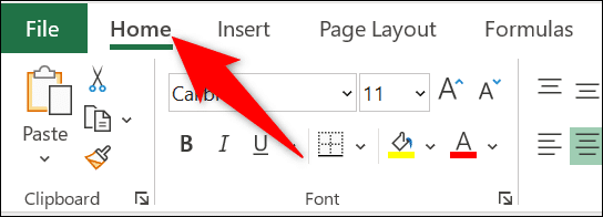 2-excel-home-tab-2 كيفية تنسيق أرقام الهواتف في Microsoft Excel