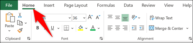 2-excel-home-tab كيفية مسح التنسيق في Microsoft Excel