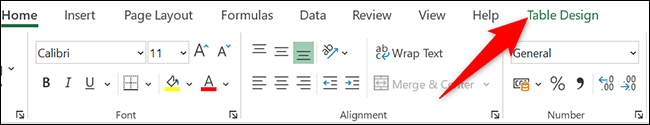 2-excel-table-design-tab كيفية إزالة تنسيق الجدول في Microsoft Excel