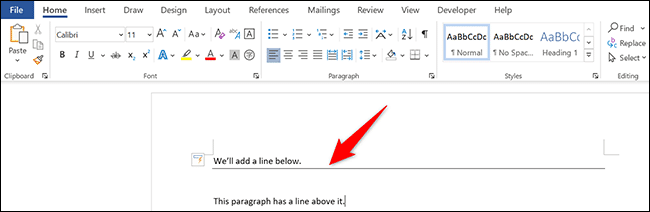 2-line-added-word كيفية إدراج سطر في Microsoft Word