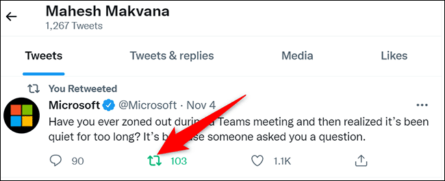 2-twitter-desktop-retweet كيفية حذف إعادة التغريد على تويتر