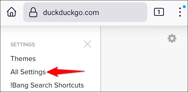 27-duckduckgo-mobile-settings كيفية إيقاف تشغيل البحث الآمن على Google و Bing و Yahoo و DuckDuckGo